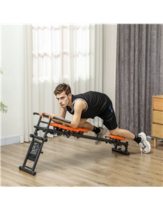 SPORTNOW Flat or Incline Home Gym Equipment, Reformer Pilates Machine, Abs Machine, Power, with Adjustable Push Up Bar A91-336V0 2