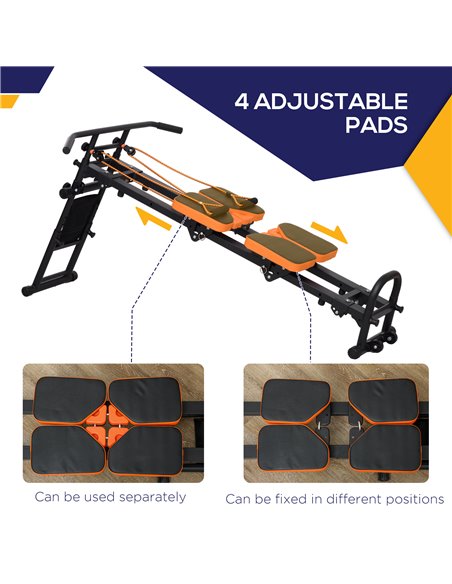 SPORTNOW Flat or Incline Home Gym Equipment, Reformer Pilates Machine, Abs Machine, Power, with Adjustable Push Up Bar A91-336V0 - pic 102262 | FastDaddyshop