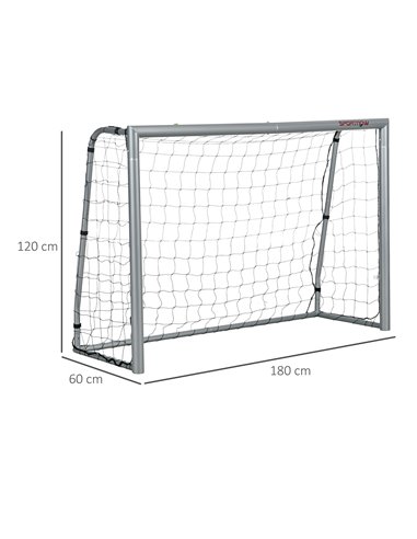 SPORTNOW 6ft x 4ft Football Goal, Set of 2 Football Net for Garden, Training Goal with Ground Stakes, Steel Frame A62-P005