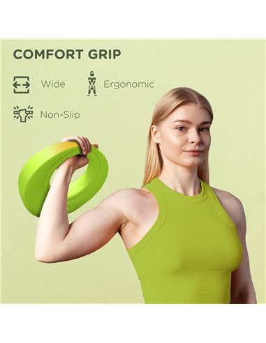 SPORTNOW 8kg Kettlebell, Soft Kettle Bell with Wide Handle for Home Gym Weight Lifting and Strength Training, Green A91-361V01YL