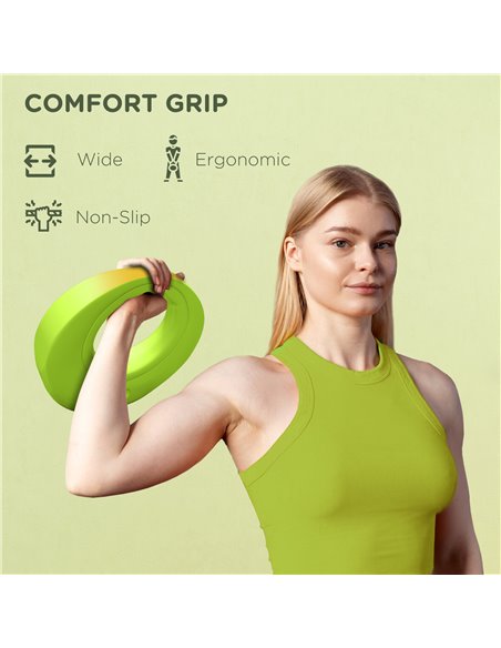 SPORTNOW 8kg Kettlebell, Soft Kettle Bell with Wide Handle for Home Gym Weight Lifting and Strength Training, Green A91-361V01YL - pic 102290 | FastDaddyshop