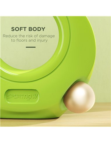 SPORTNOW 8kg Kettlebell, Soft Kettle Bell with Wide Handle for Home Gym Weight Lifting and Strength Training, Green A91-361V01YL