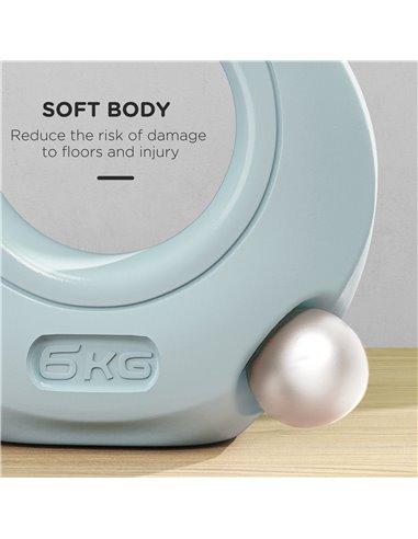 SPORTNOW 6kg Kettlebell, Soft Kettle Bell with Wide Handle for Home Gym Weight Lifting and Strength Training, Light Grey A91-361