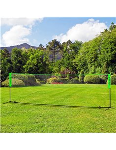 SPORTNOW Badminton Net Set, Height Adjustable Net for Pickleball, Volleyball, Badminton, with 3 Shuttlecocks, 4 Rackets A95-009V 2