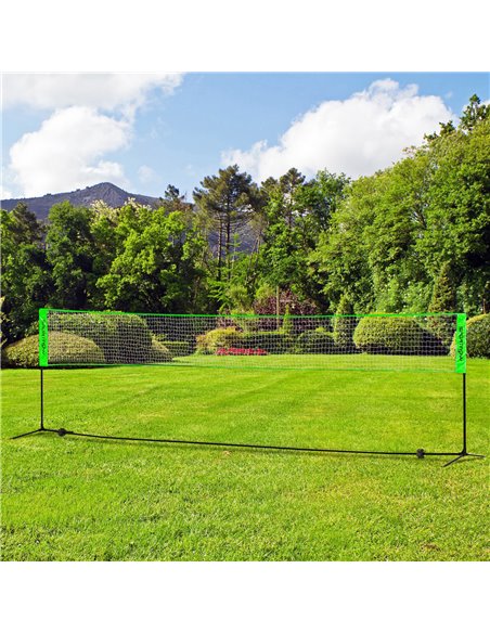 SPORTNOW Badminton Net Set, Height Adjustable Net for Pickleball, Volleyball, Badminton, with 3 Shuttlecocks, 4 Rackets A95-009V - pic 102305 | FastDaddyshop