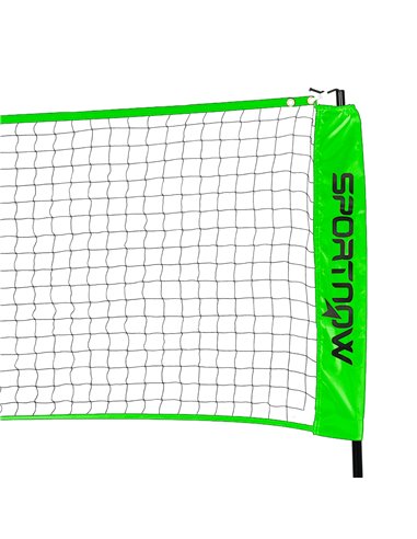 SPORTNOW Badminton Net Set, Height Adjustable Net for Pickleball, Volleyball, Badminton, with 3 Shuttlecocks, 4 Rackets A95-009V