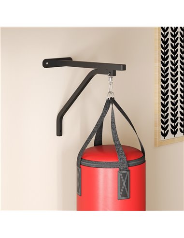 SPORTNOW Unfilled Punching Bag Set with Boxing Bag Bracket, Boxing Gloves, Hand Wraps and 360° Swivel Hook A91-350V00RD