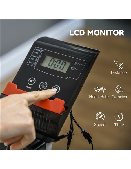 SPORTNOW Quiet Exercise Bike with 8-Level Magnetic Resistance and Heart Rate Sensor, for Home Gym, Grey and black A90-366V00GY - pic 102325 | FastDaddyshop