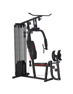 SPORTNOW Weights Machine, Multi Gym with 45kg Weight Stack, Compact Home Gym Leg Press Machine for Full Body Training A91-319V01
