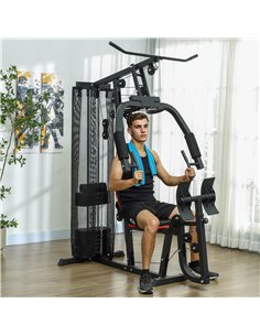 SPORTNOW Weights Machine, Multi Gym with 45kg Weight Stack, Compact Home Gym Leg Press Machine for Full Body Training A91-319V01 2