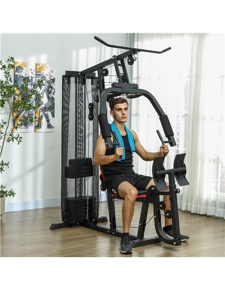 SPORTNOW Weights Machine, Multi Gym with 45kg Weight Stack, Compact Home Gym Leg Press Machine for Full Body Training A91-319V01 - pic 102332 | FastDaddyshop