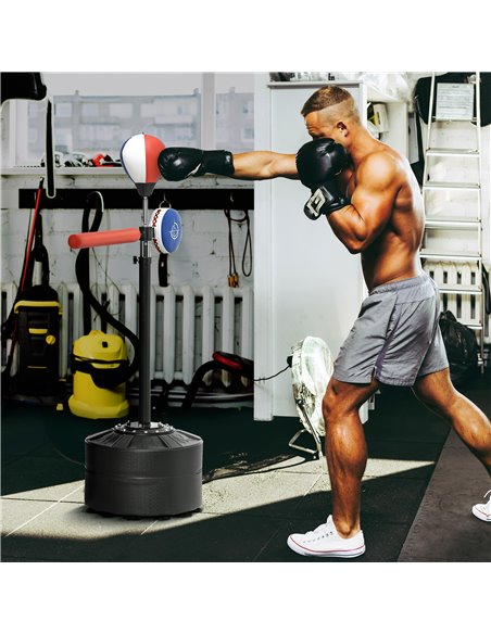 SPORTNOW Adjustable Speed Bag, Boxing Bag, with Stand, Reflex Bar, Punching Pad, Multicolour A91-247V00MX - pic 102359 | FastDaddyshop