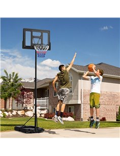 SPORTNOW Basketball Hoop Outdoor, Basketball Hoop and Stand with 10-Level Adjustable Height, Weighted Base, Portable on Wheels,  2
