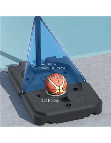 SPORTNOW Basketball Hoop Outdoor, Basketball Hoop and Stand with 10-Level Adjustable Height, Weighted Base, Portable on Wheels, 