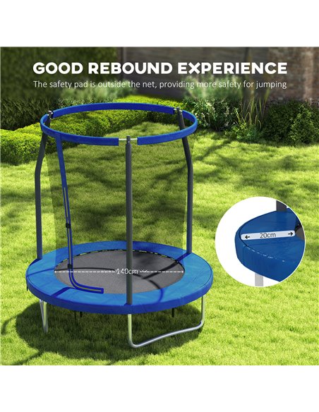 SPORTNOW 6ft Trampoline with Safety Enclosure Net, Steel Frame Outdoor Trampoline, Jumping Mat with Edge Safety Cover for Fitnes - pic 102398 | FastDaddyshop