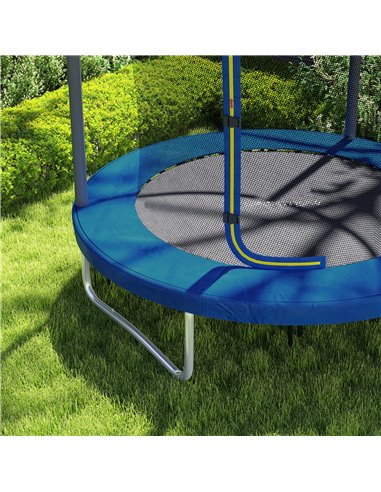 SPORTNOW 6ft Trampoline with Safety Enclosure Net, Steel Frame Outdoor Trampoline, Jumping Mat with Edge Safety Cover for Fitnes