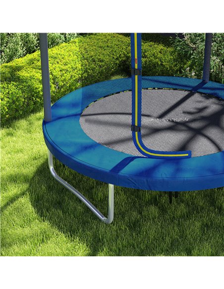 SPORTNOW 6ft Trampoline with Safety Enclosure Net, Steel Frame Outdoor Trampoline, Jumping Mat with Edge Safety Cover for Fitnes - pic 102402 | FastDaddyshop