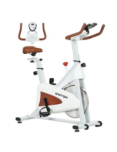 SPORTNOW Indoor Exercise Bike, Quiet Stationary Bike, Stylish Cycling Machine with Adjustable Seat and Resistance, LCD Monitor,  - pic 102412 | FastDaddyshop