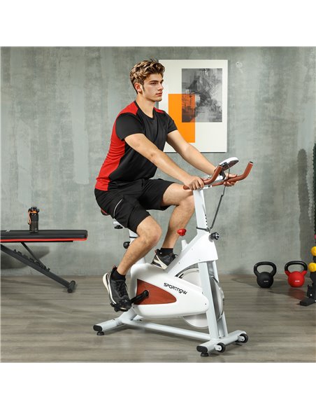 SPORTNOW Indoor Exercise Bike, Quiet Stationary Bike, Stylish Cycling Machine with Adjustable Seat and Resistance, LCD Monitor,  - pic 102413 | FastDaddyshop