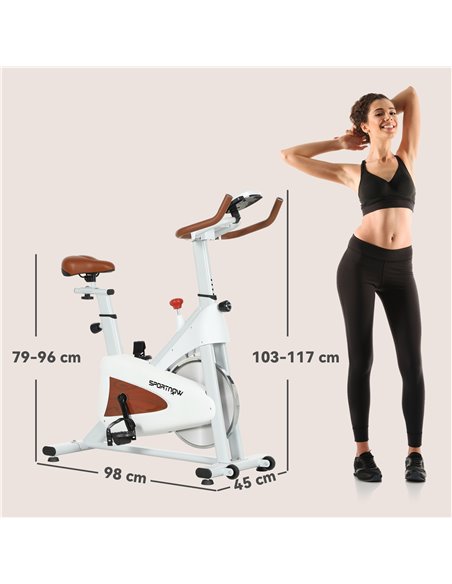 SPORTNOW Indoor Exercise Bike, Quiet Stationary Bike, Stylish Cycling Machine with Adjustable Seat and Resistance, LCD Monitor,  - pic 102414 | FastDaddyshop