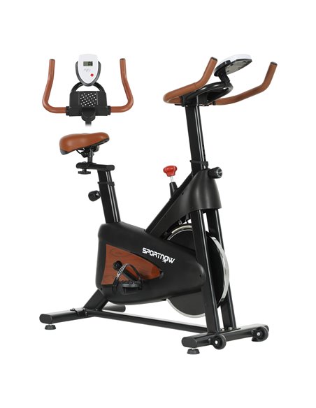 SPORTNOW Indoor Exercise Bike, Quiet Stationary Bike, Stylish Cycling Machine with Adjustable Seat and Resistance, LCD Monitor,  - pic 102421 | FastDaddyshop