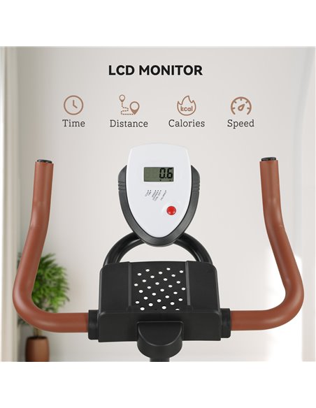 SPORTNOW Indoor Exercise Bike, Quiet Stationary Bike, Stylish Cycling Machine with Adjustable Seat and Resistance, LCD Monitor,  - pic 102427 | FastDaddyshop