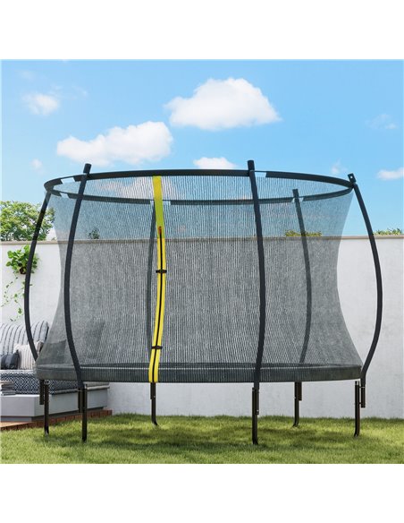 SPORTNOW 8ft Trampoline with Enclosure Net and Spring Cover, Outdoor Trampoline Garden Jumping Mat, Black A71-045V00BK - pic 102464 | FastDaddyshop