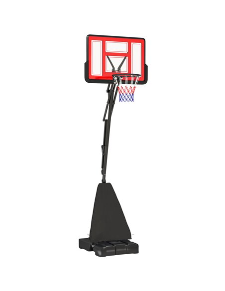 SPORTNOW Basketball Hoop Outdoor, Height Adjustable Basketball Hoop and Stand with Rebound System, Weighted Base, Portable on Wh - pic 102466 | FastDaddyshop