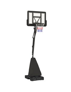 SPORTNOW Basketball Hoop Outdoor, Height Adjustable Basketball Hoop and Stand with Rebound System, Weighted Base, Portable on Wh