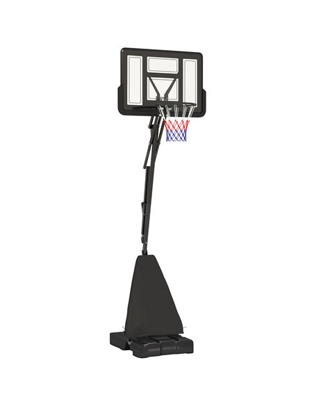SPORTNOW Basketball Hoop Outdoor, Height Adjustable Basketball Hoop and Stand with Rebound System, Weighted Base, Portable on Wh - pic 102475 | FastDaddyshop