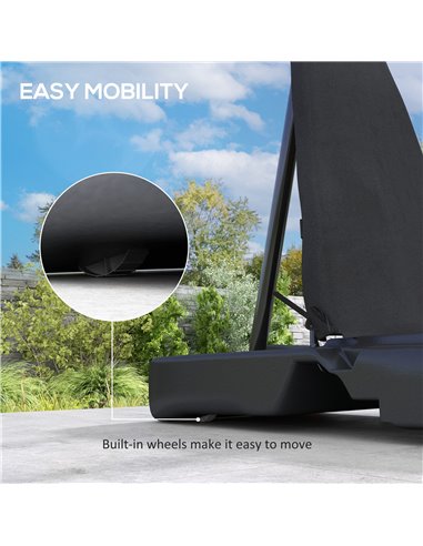 SPORTNOW Basketball Hoop Outdoor, Height Adjustable Basketball Hoop and Stand with Rebound System, Weighted Base, Portable on Wh