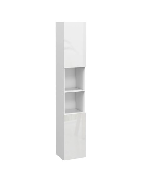 kleankin Multi-Storage Slim Bathroom Cabinet - High Gloss White 834-654V80WT - pic 102493 | FastDaddyshop