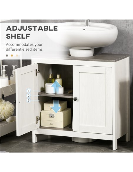 kleankin Bathroom Furniture Set with Adjustable Shelves, 6-Tier Tall Bathroom Storage Cabinet, Floor Cabinet with Drawer, Under  - pic 102515 | FastDaddyshop