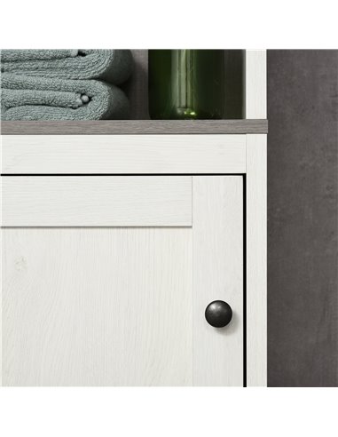 kleankin Bathroom Furniture Set with Adjustable Shelves, 6-Tier Tall Bathroom Storage Cabinet, Floor Cabinet with Drawer, Under 