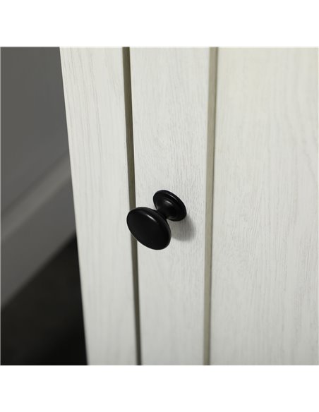 kleankin 2 Piece Bathroom Furniture Set, Tall Bathroom Cabinet with Adjustable Shelves, Under Sink Cabinet with Cupboard and Ope - pic 102527 | FastDaddyshop