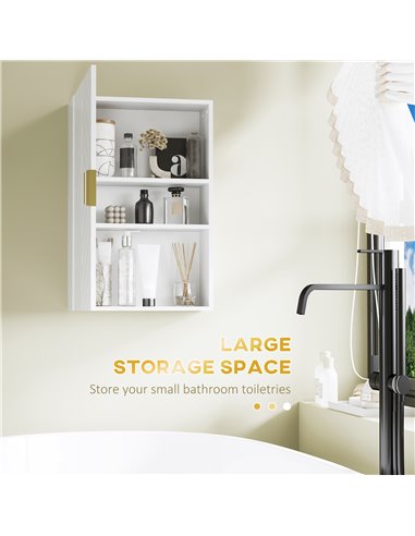 kleankin 4 Piece Bathroom Furniture Set, Freestanding Tall Bathroom Cabinet, Under Sink Storage Cabinet, 2 Wall Mounted Cabinets