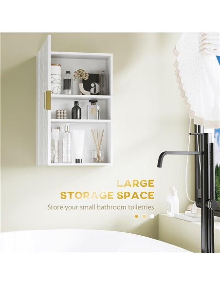 kleankin 4 Piece Bathroom Furniture Set, Freestanding Tall Bathroom Cabinet, Under Sink Storage Cabinet, 2 Wall Mounted Cabinets - pic 102543 | FastDaddyshop
