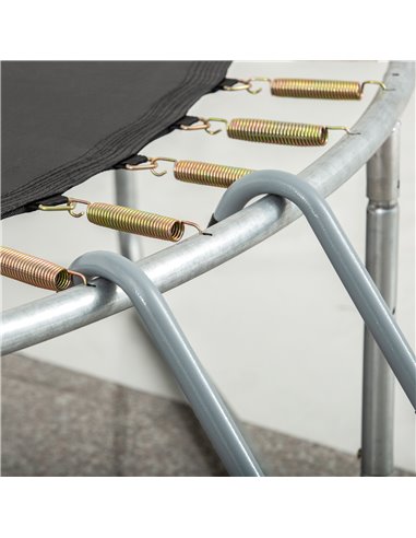 HOMCOM 6-10ft Trampoline Ladder Galvanized w/ Non-slip Mat 120307-005