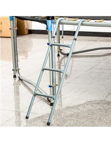 HOMCOM 12/14ft Trampoline Ladder Galvanized w/ Non-slip Mat 120307-014