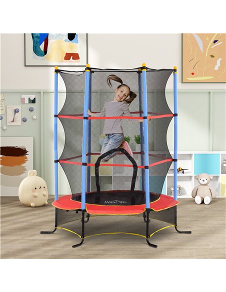 HOMCOM Kids Trampoline, with Safety Net, for Ages 3-10 Years 342-039V01BU - pic 102647 | FastDaddyshop