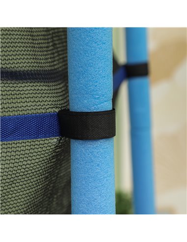 HOMCOM 4.6FT/55" Kids Trampoline with Safety Enclosure, Outdoor Indoor Use, for Ages 3-10 Years, Blue 342-008V02BU