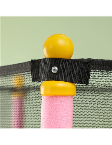 HOMCOM 4.6FT/55" Kids Trampoline with Safety Enclosure, Outdoor Indoor Use, for Ages 3-10 Years, Pink 342-008V02PK