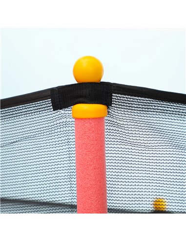 HOMCOM Kids Trampoline Mini Bouncer with Enclosure Safety Net For Ages 3-10 Years - Red 342-007V02RD