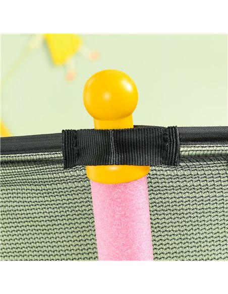 HOMCOM Kids Trampoline Mini Bouncer with Enclosure Safety Net For Ages 3-10 Years - Pink 342-007V02PK - pic 102698 | FastDaddyshop