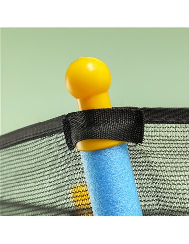HOMCOM Kids Trampoline Mini Bouncer with Enclosure Safety Net For Ages 3-10 Years - Blue 342-007V02BU