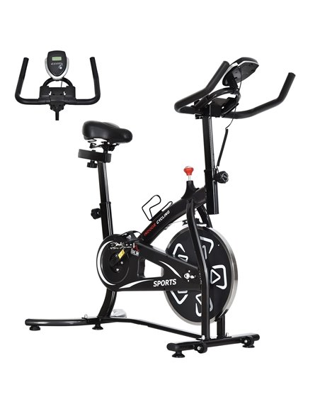 HOMCOM Indoor Stationary Exercise Bike 6kg Flywheel Fitness Cardio Workout Bke Trainer for Home Gym w/ Adjustable Resistance LCD - pic 102727 | FastDaddyshop