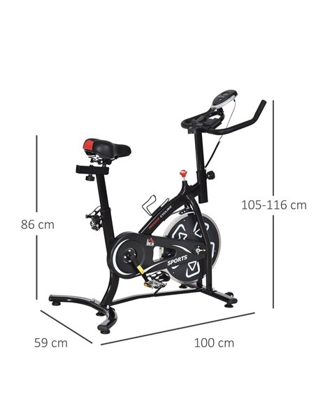 HOMCOM Indoor Stationary Exercise Bike 6kg Flywheel Fitness Cardio Workout Bke Trainer for Home Gym w/ Adjustable Resistance LCD - pic 102729 | FastDaddyshop