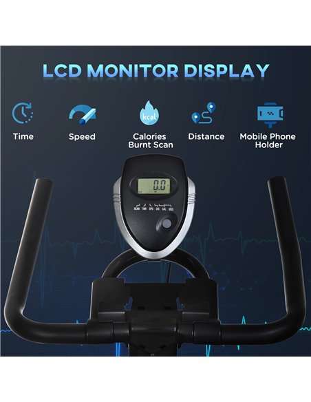 HOMCOM Indoor Stationary Exercise Bike 6kg Flywheel Fitness Cardio Workout Bke Trainer for Home Gym w/ Adjustable Resistance LCD - pic 102730 | FastDaddyshop