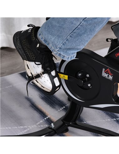 HOMCOM Indoor Stationary Exercise Bike 6kg Flywheel Fitness Cardio Workout Bke Trainer for Home Gym w/ Adjustable Resistance LCD