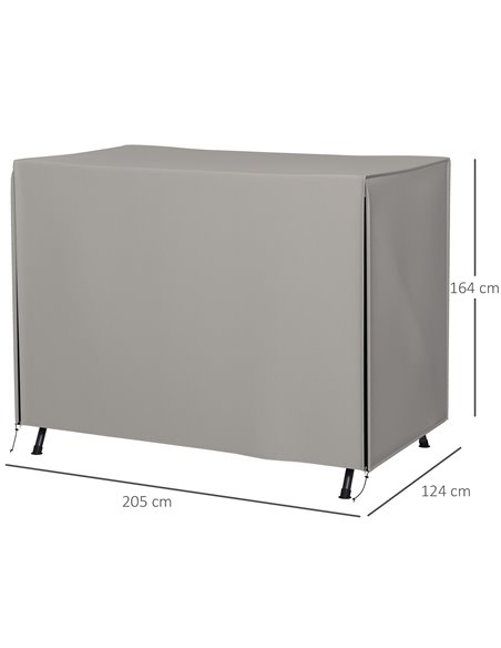 Outsunny 205 x 124cm Three-Seater Swing Chair Protective Cover Grey 84B-446V00GY - pic 102972 | FastDaddyshop